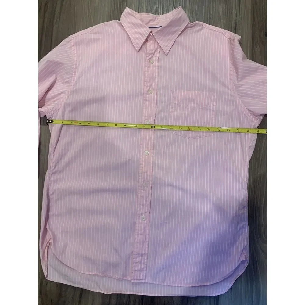 J. Crew Men's Casual Medium Button Long Sleeve Down Pink‎ Shirt Cotton